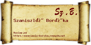 Szaniszló Boróka névjegykártya